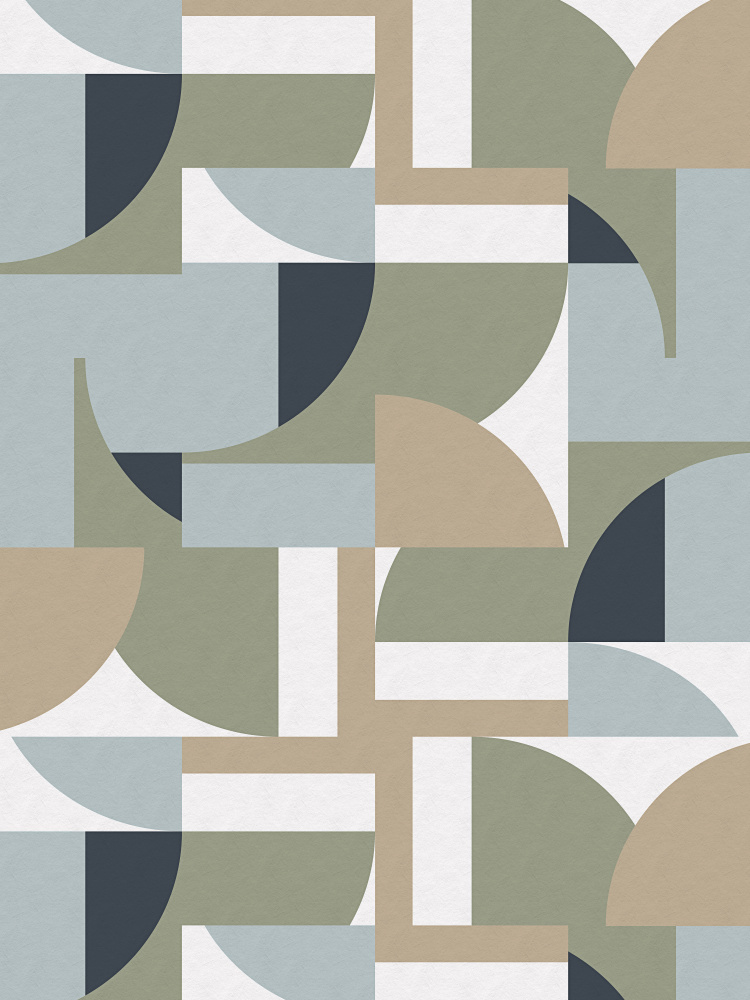 Muted Geometric Curves by Ninola Design — canvas wall art