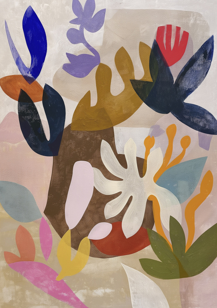 Vibrant Organic Flora by Lila & Lola — canvas wall art