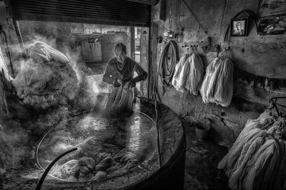 Steaming Fabric Workshop by Mohammadreza Momeni — canvas wall art