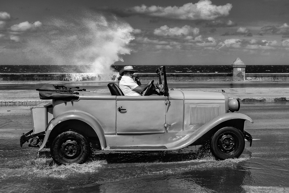 Havana Classic Car Waves by Andy Bauer — canvas wall art