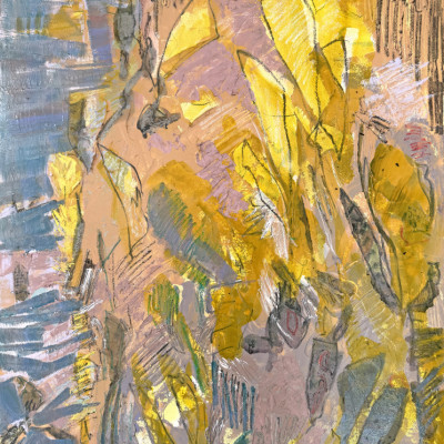 Golden Abstract Landscape