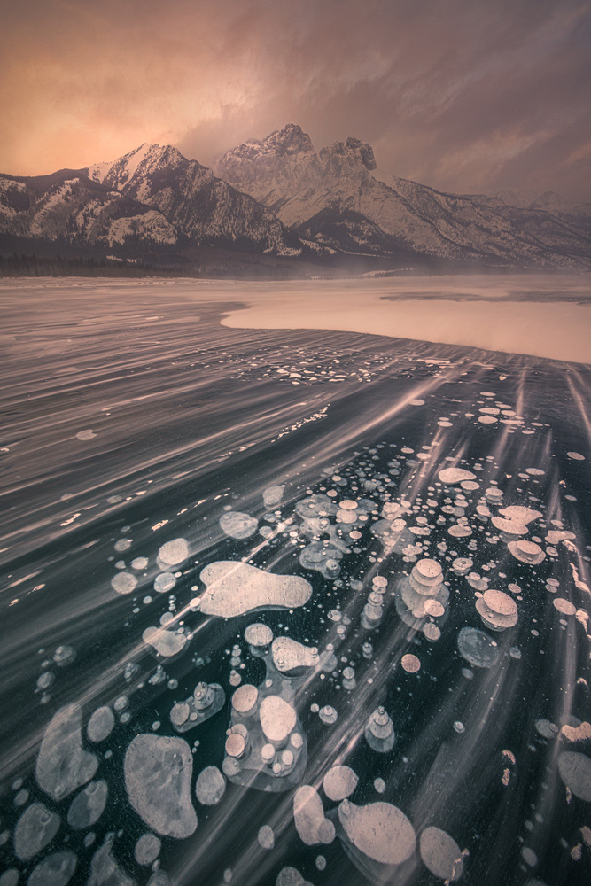 Frozen Lake Bubbles by James S. Chia — canvas wall art