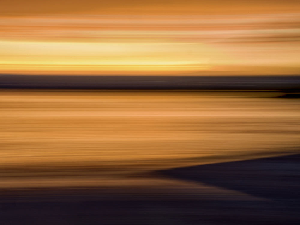 Golden Horizon Blur by carlo borgatelli — canvas wall art