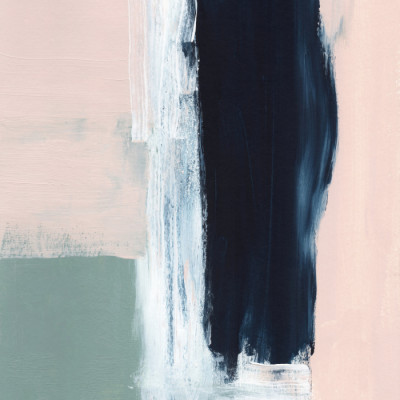 Blush Navy Abstract
