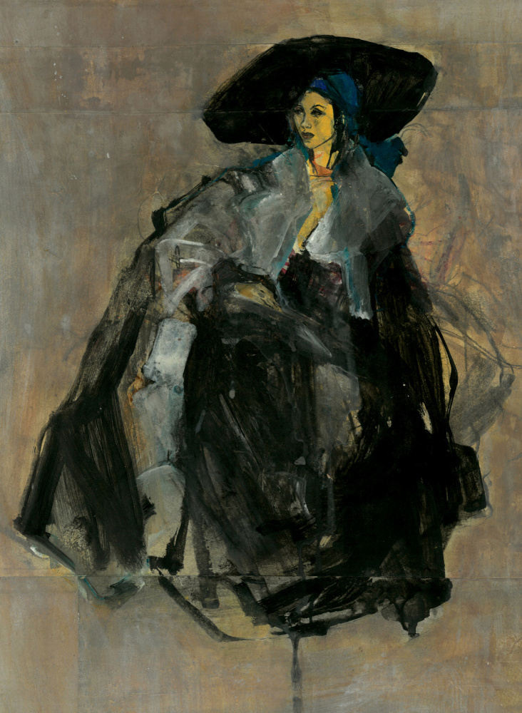 Mysterious Woman In Hat by Ute Rathmann — canvas wall art