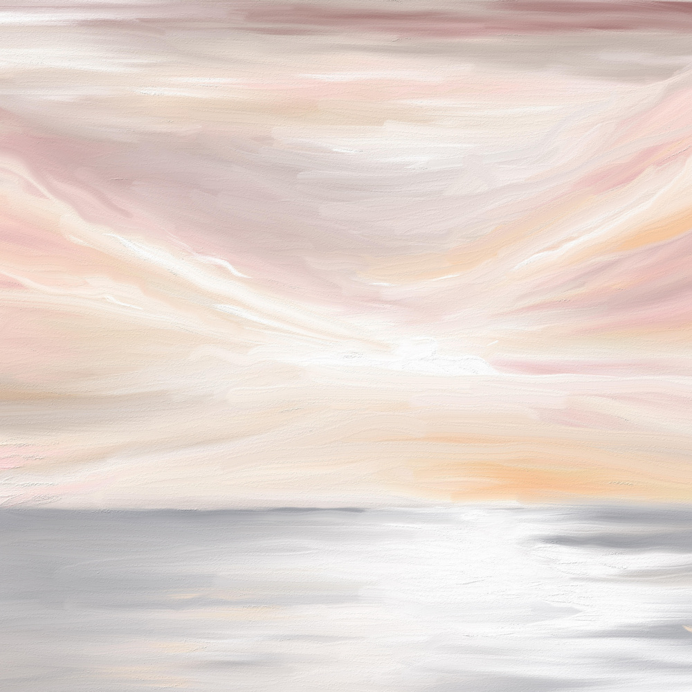 Serene Pastel Ocean View by Jenna Alheit — canvas wall art