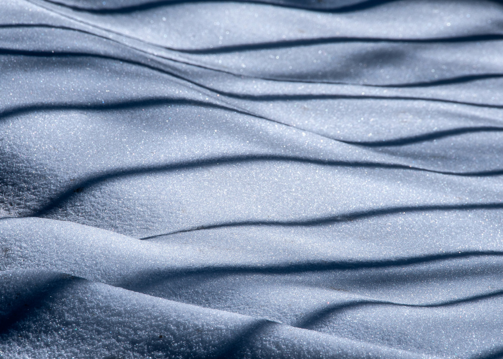 Snow Ripples and Shadows by Hossein Nikzad Amoli — canvas wall art