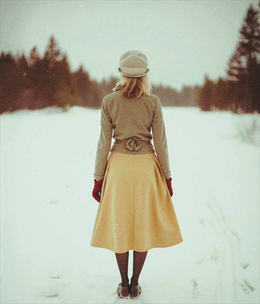 Vintage Winter Walk by Tyler McAuley — canvas wall art