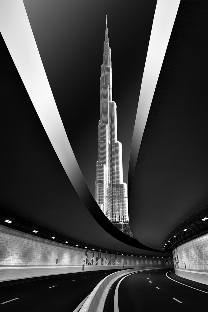 Burj Khalifa Tunnel Road by Zohaib Anjum — canvas wall art