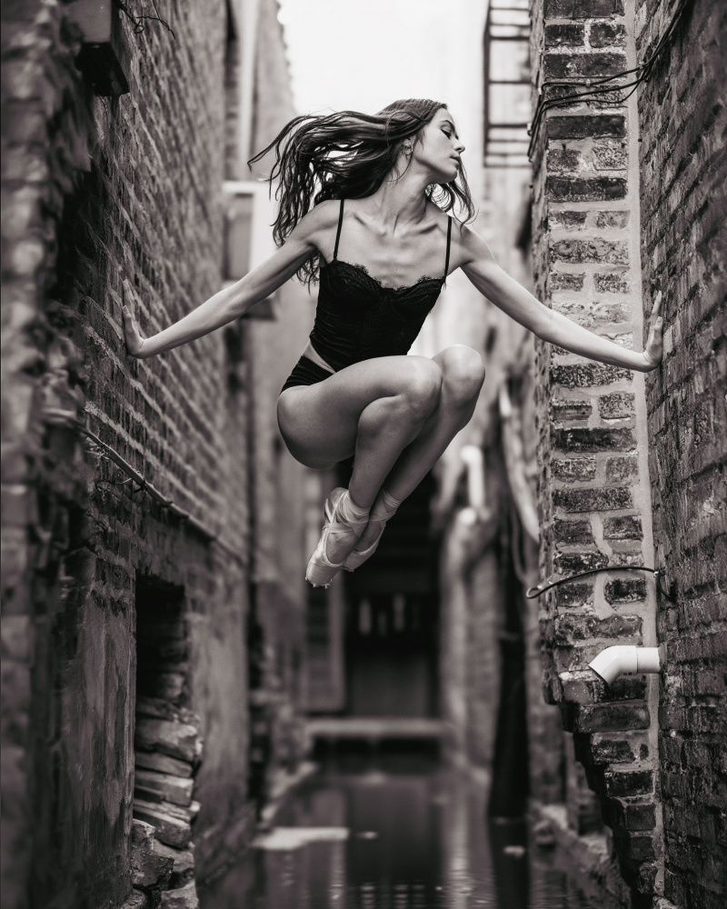 Urban Ballet Jump by Tyler McAuley — canvas wall art