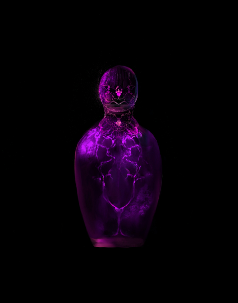 Glowing Purple Figure by Josie George — canvas wall art