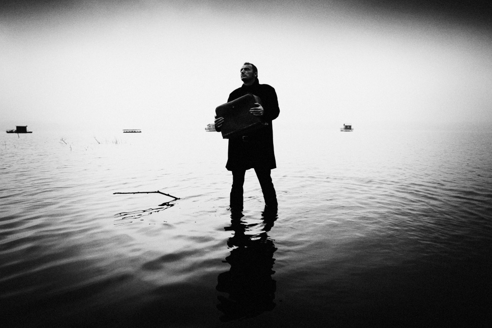 Solitary Man in Mist by Amir Bajrich — canvas wall art