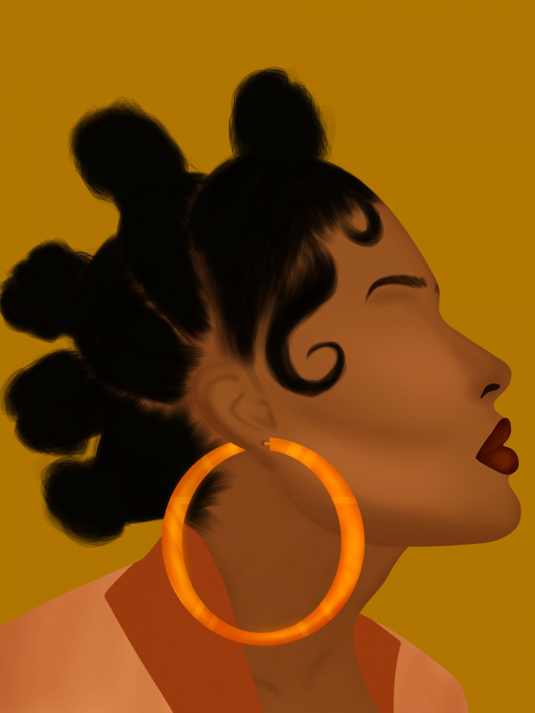 BLACK GIRL by Carelle N'guessan — canvas wall art