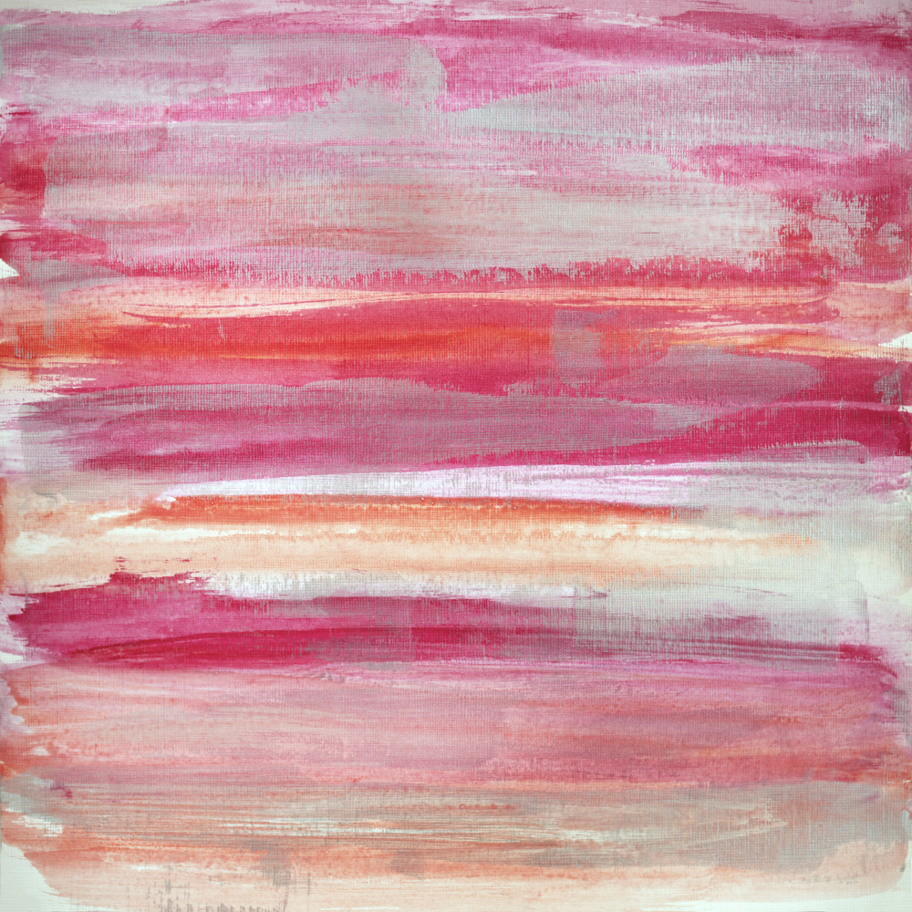 Pink Red Strokes by Teodora 'Teo' Guererra — canvas wall art