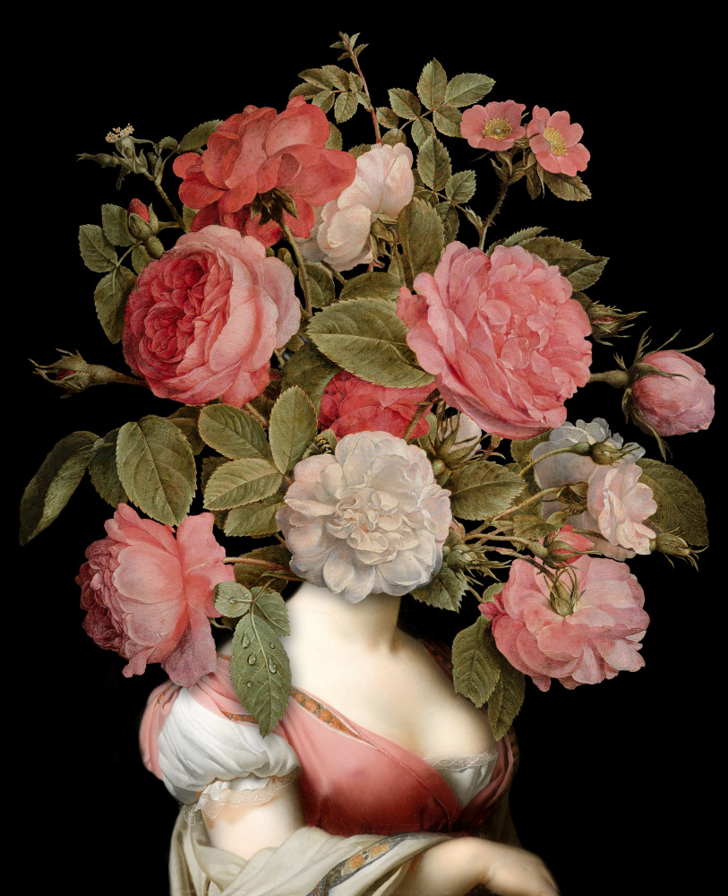 Baroque Rose Bust by Marja van den Hurk — canvas wall art
