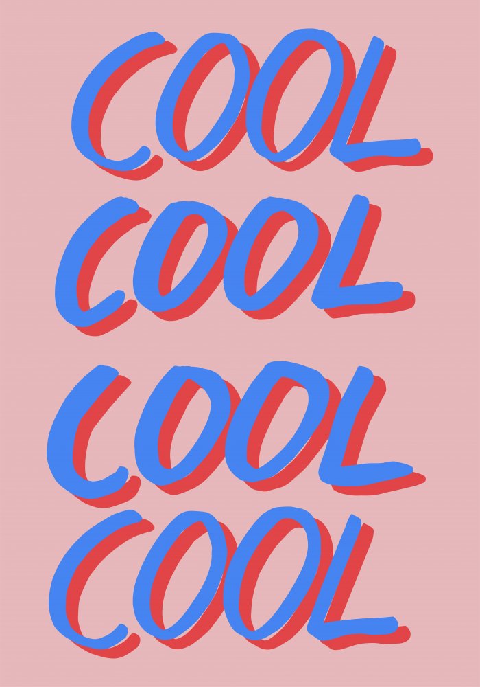 Cool Word Typography by Old Artists Studio — canvas wall art