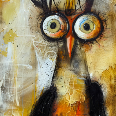 Whimsical King Owl
