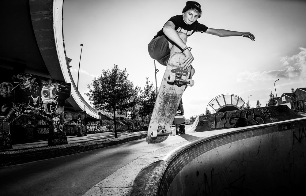 Dynamic Skate Action by Eric Verbiest — canvas wall art