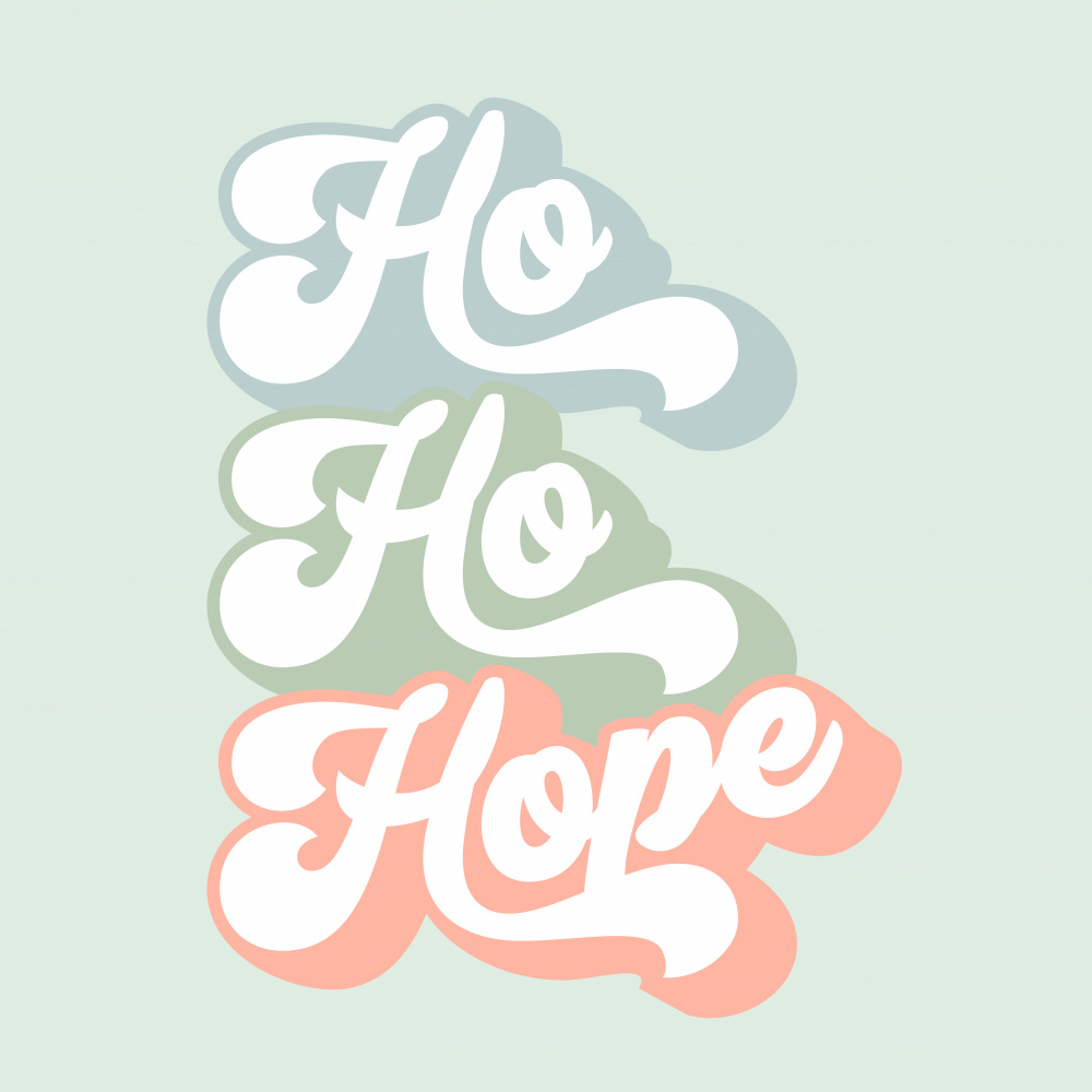 Ho Ho Hope Christmas by Dominique Vari — canvas wall art