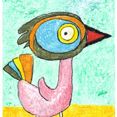 Whimsical Colorful Bird