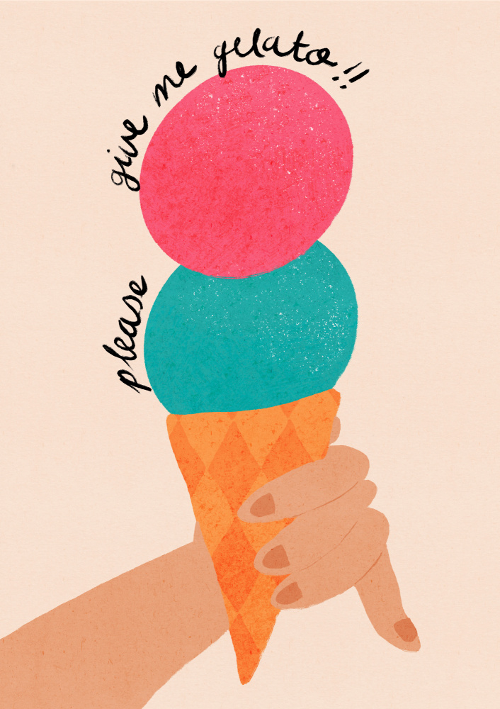 Colorful Gelato Delight by Dirkie Nell — canvas wall art