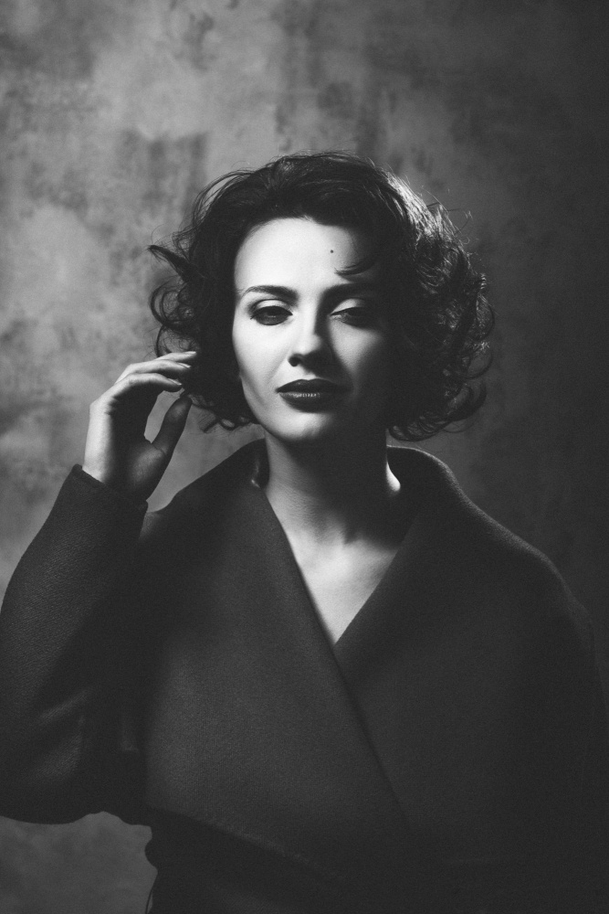 Elegant Woman Portrait by Dmitrii Rabeev — canvas wall art
