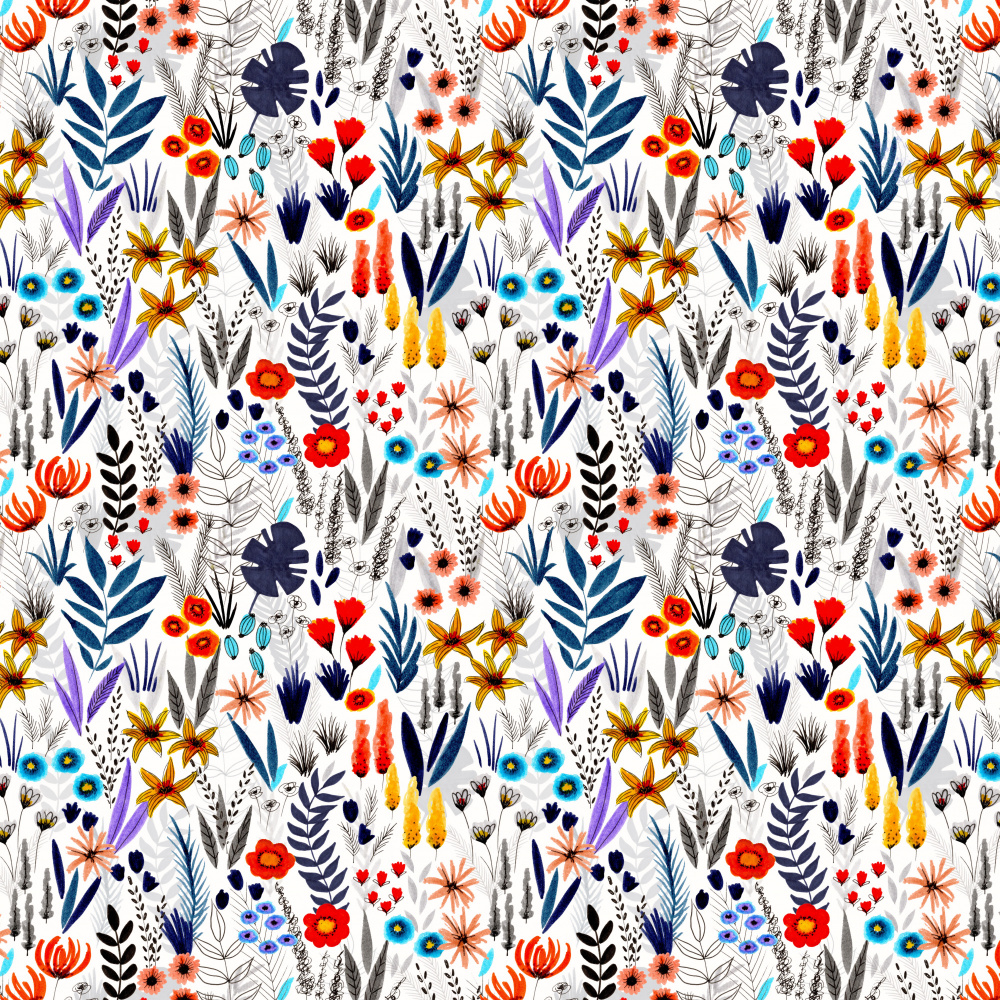 Botanical Fantasy Garden by Julie Lesouef — canvas wall art