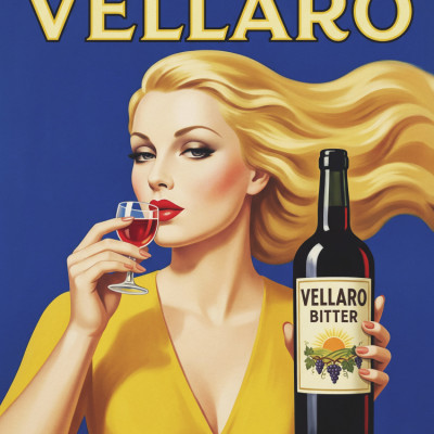 Glamorous Blonde Drink Ad