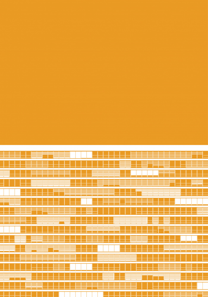 Vibrant Orange Grid by zaglono — canvas wall art