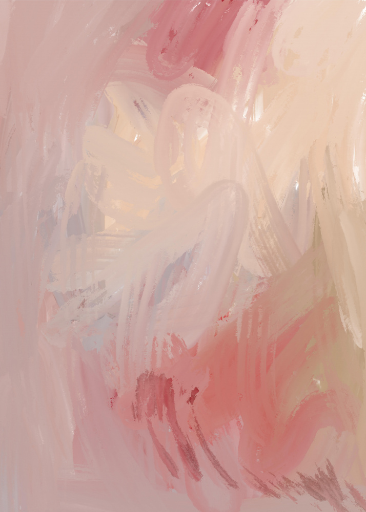 Soft Blush Abstract Flow by RS LAB STUDIO — canvas wall art