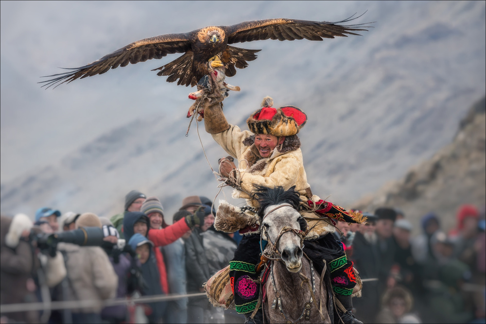 Mongolian Eagle Hunter by Vlad Sokolovsky — canvas wall art
