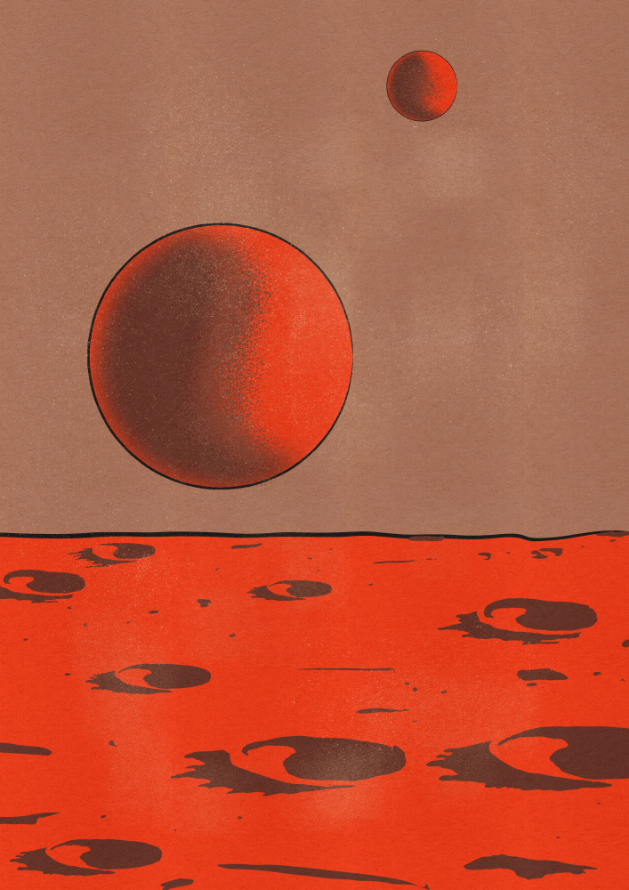 Red Planet Horizon by Nicholas — canvas wall art