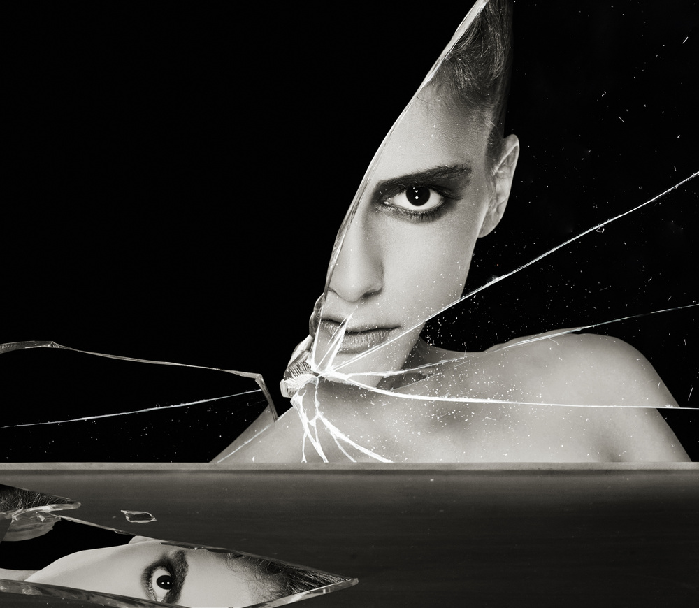 Broken Mirror Gaze by Biao Huang — canvas wall art
