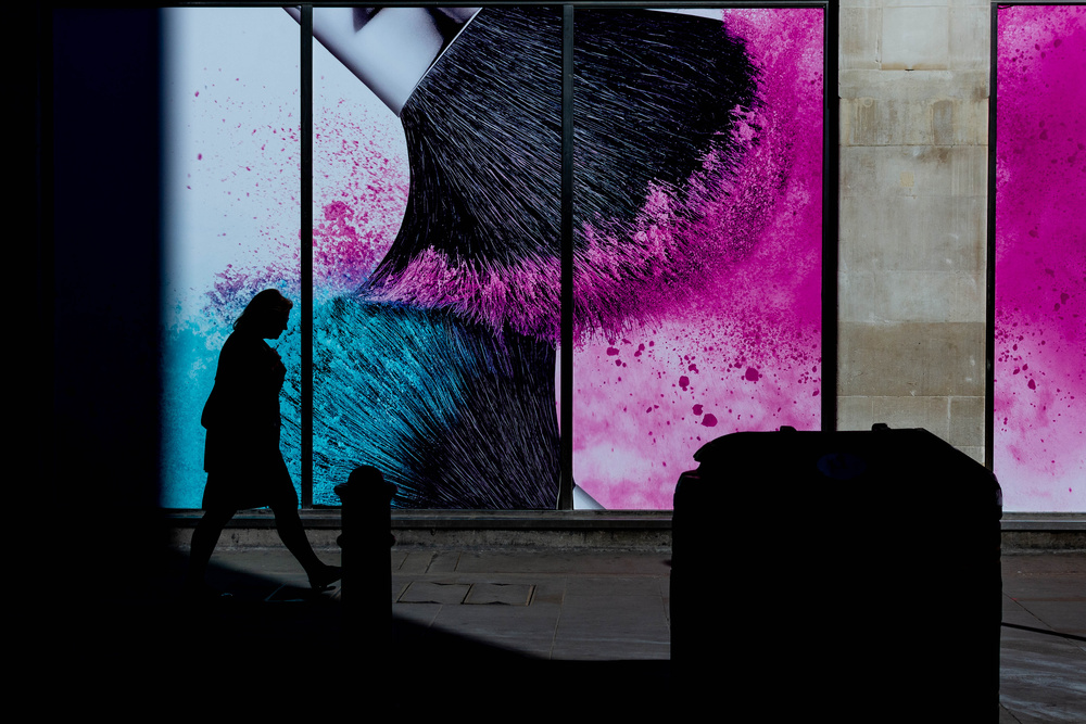 Colorful City Silhouette by Chris Hamilton — canvas wall art