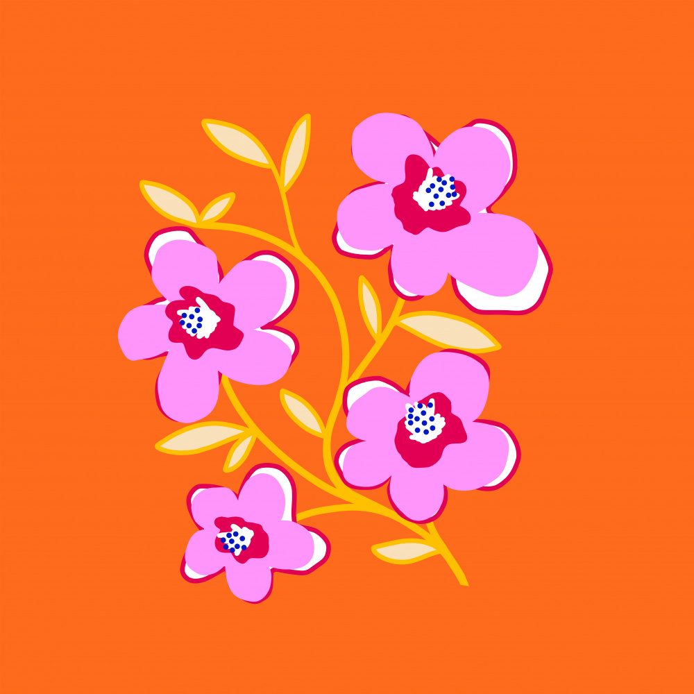 Vibrant Pink Blossoms by Dominique Vari — canvas wall art