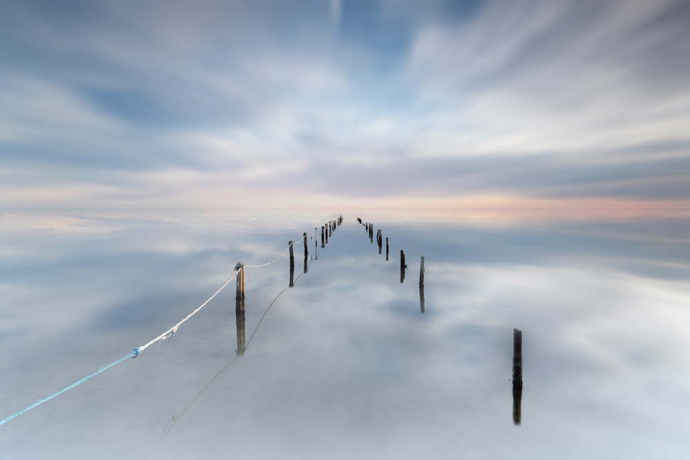 Misty Horizon Posts by Joaquin Guerola — canvas wall art
