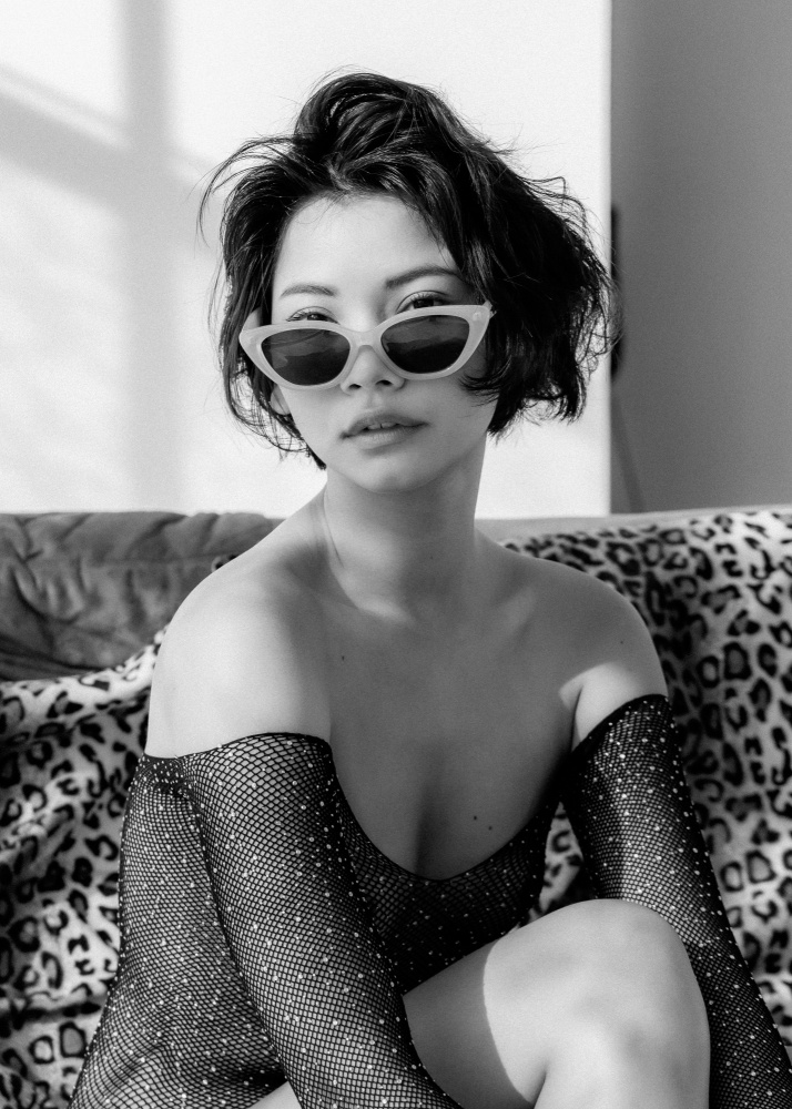 Stylish Woman in Shades by ADIREK M — canvas wall art