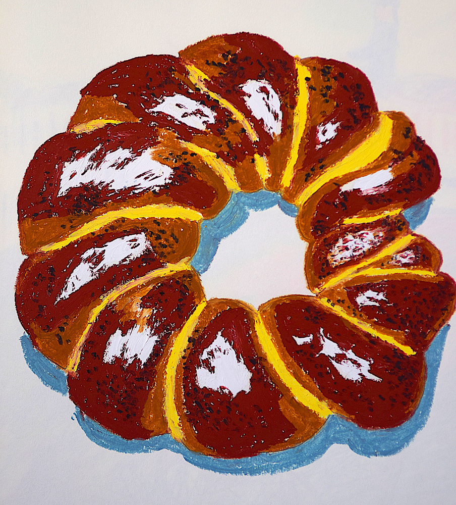 Modern Sweet Bread by Viktoriia Saunina — canvas wall art