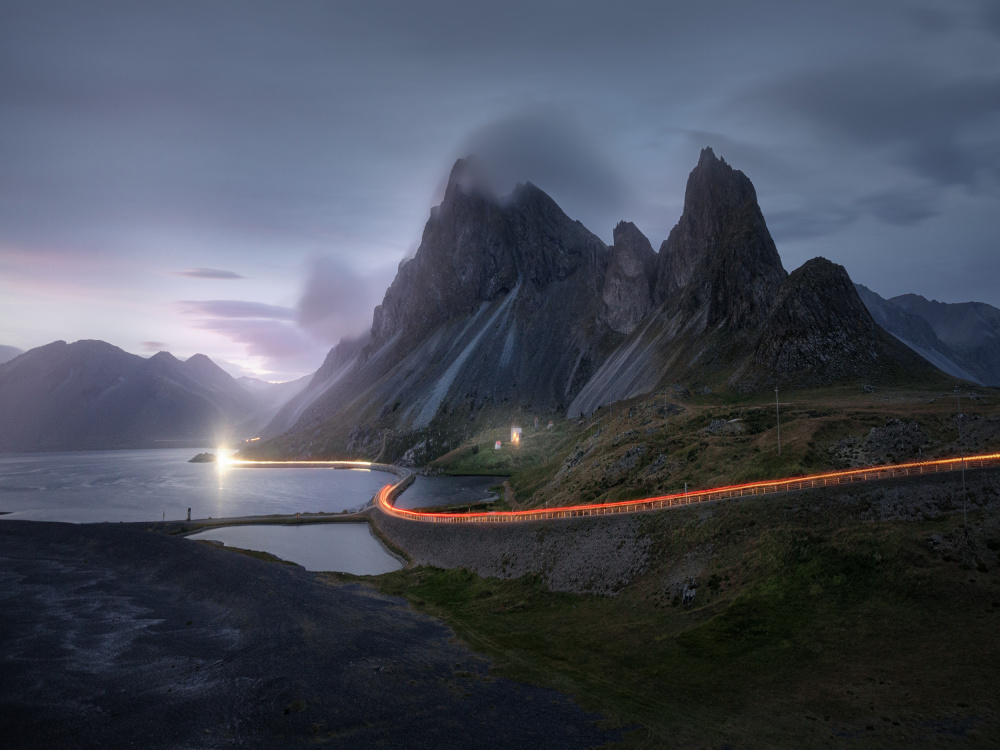 Twilight Mountain Drive by Clara Gamito — canvas wall art