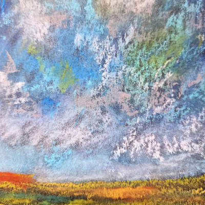 Vibrant Sky Over Fields