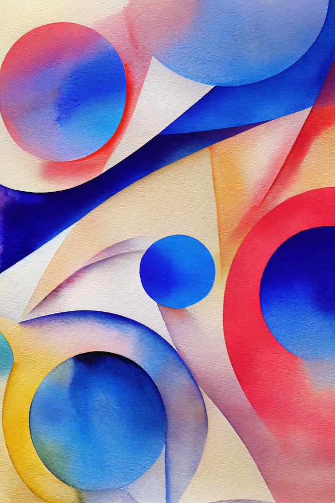 Vibrant Geometric Circles by Mauro — canvas wall art