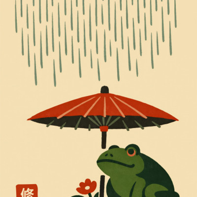 Rainy Day Frog Umbrella