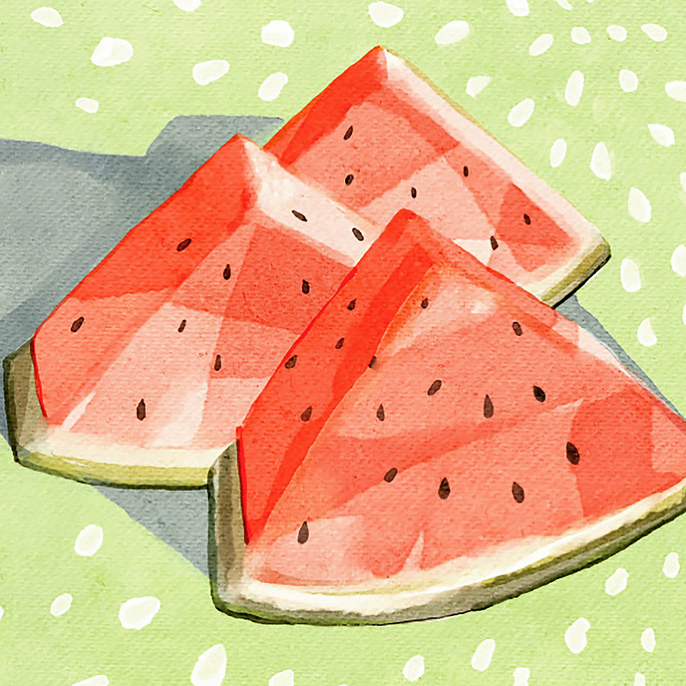 Watermelon by Katie O'Shea — canvas wall art