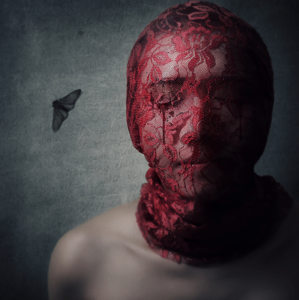 Red Lace Mystery by bonifasius wahyu adi f — canvas wall art