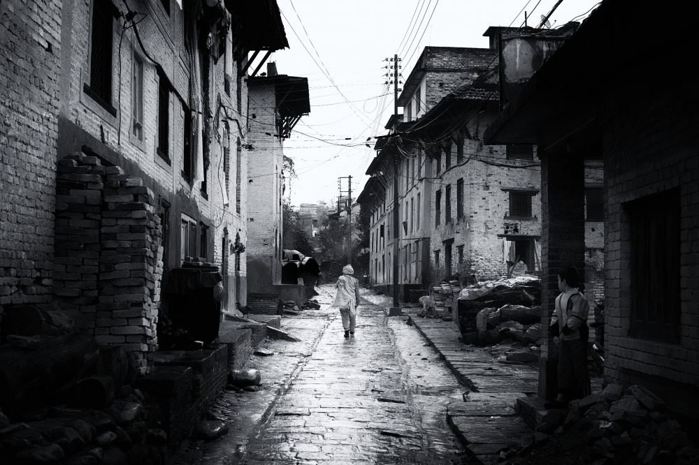 Urban Alley Walk by Rui Caria — canvas wall art