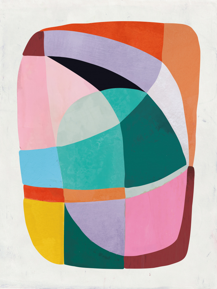 Vibrant Abstract Shapes by Ellen Greup — canvas wall art