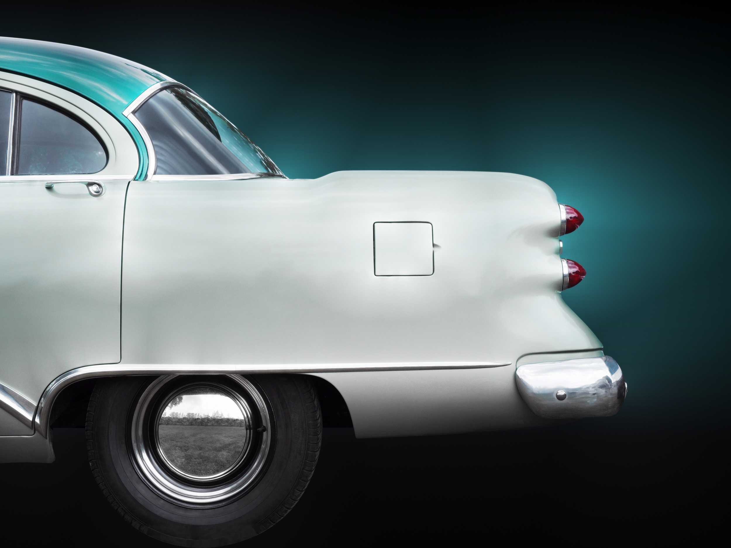 American classic car 1954 Rear view