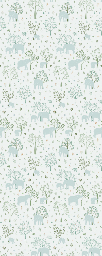 Pastel Elephant Forest by Hendon Lane — canvas wall art