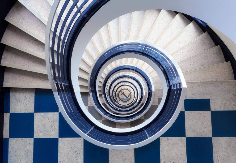 Infinite Spiral Steps by Max Zimmermann — canvas wall art