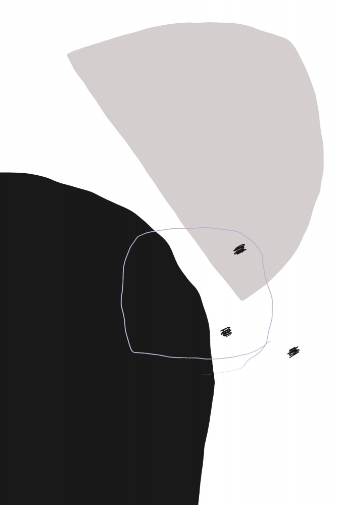 Bold Black and Gray Shapes by uplusmestudio — canvas wall art